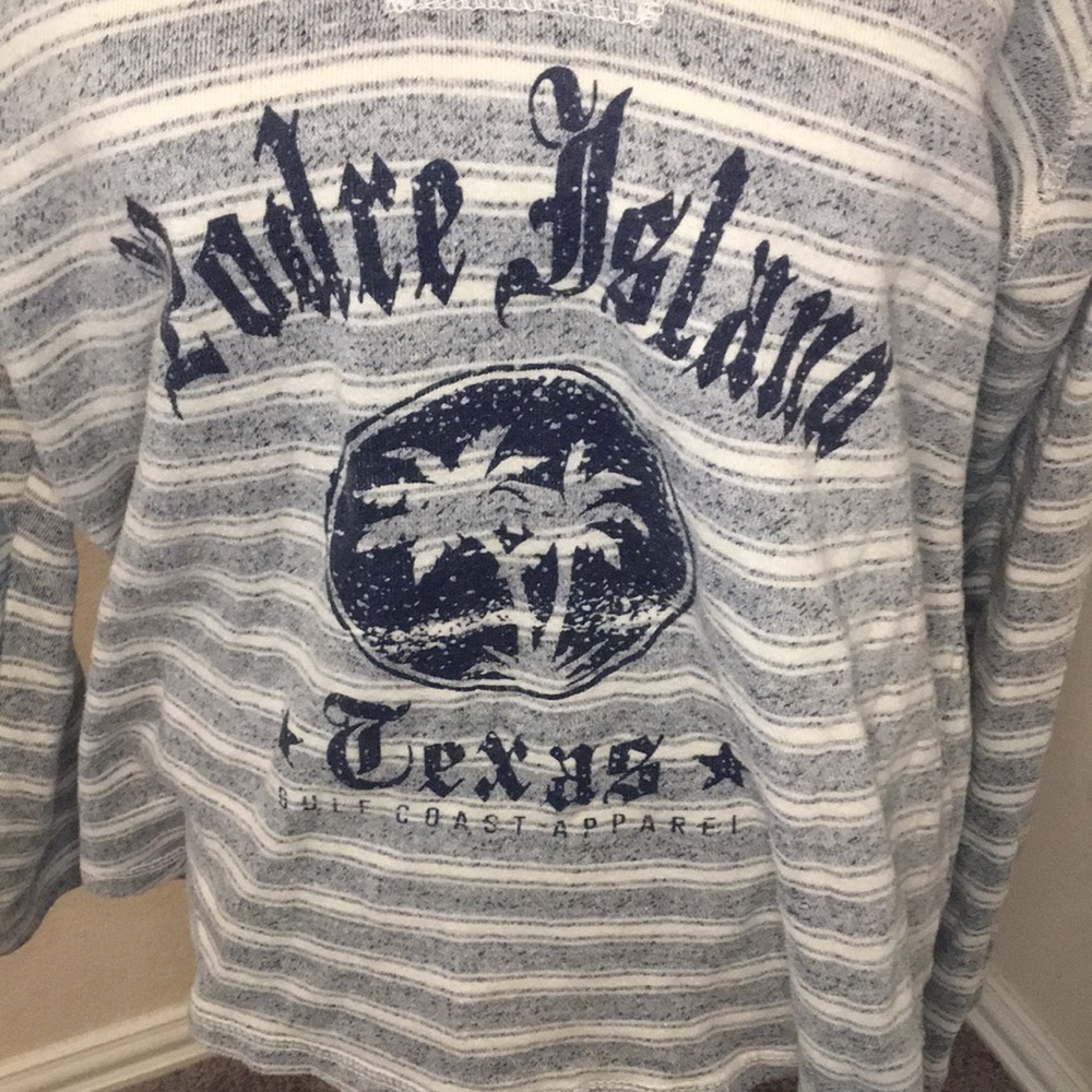 4/$20 padre island striped hoodie - Picture 6 of 9